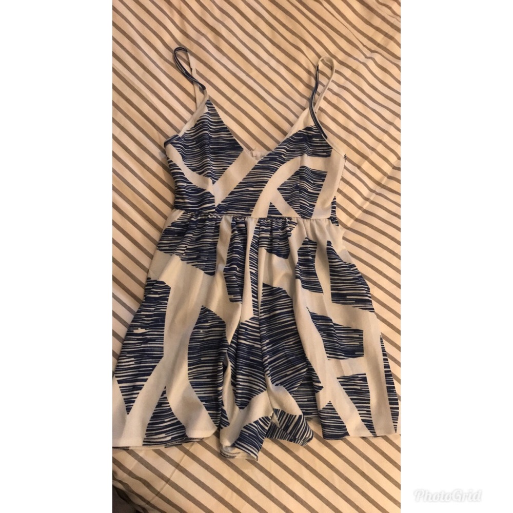 Blue & White Romper